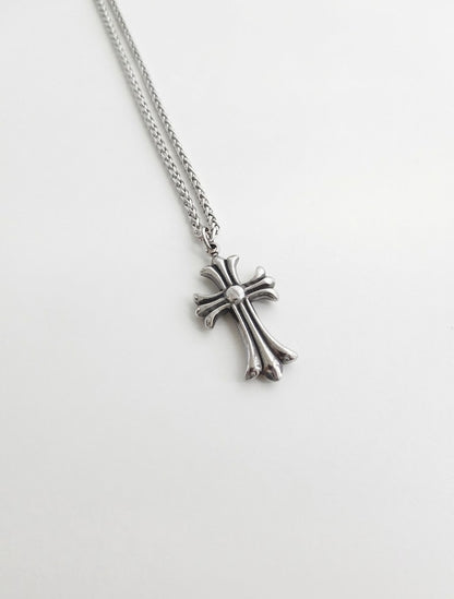 Silver surgical necklace (十字架)