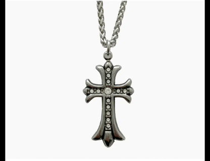 Silver surgical necklace (十字架)