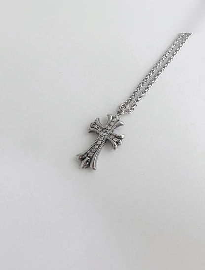 Silver surgical necklace (十字架)