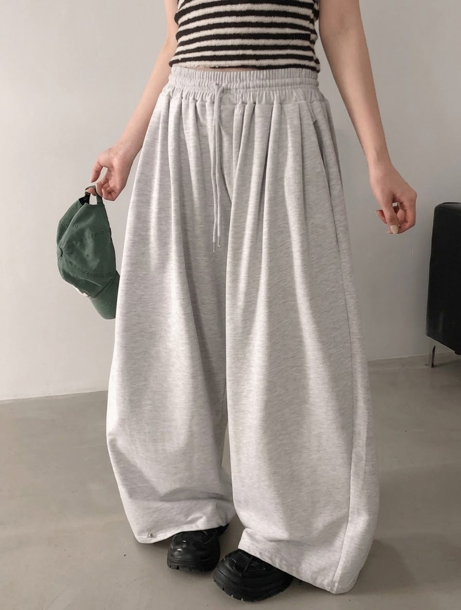 美式復古後口袋字母印花Baggy Pants