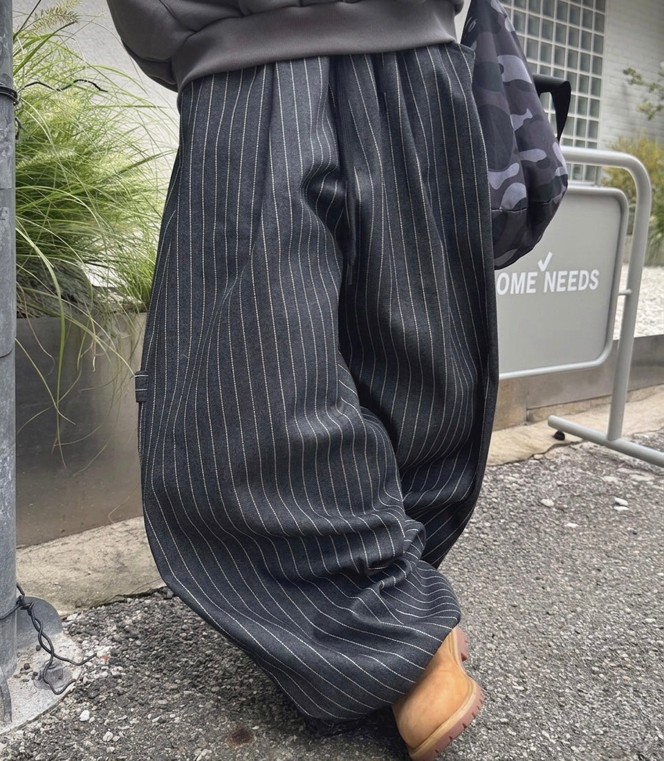 條紋 南瓜褲