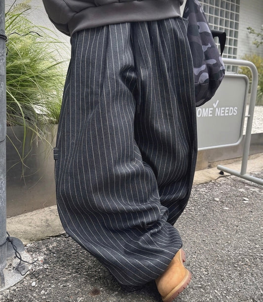 條紋 南瓜褲