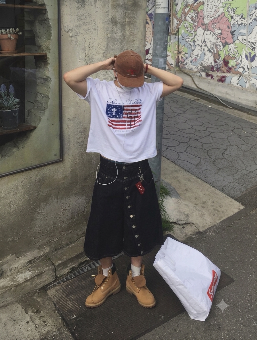 短版國旗上衣