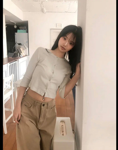 [韓國彎刀] 格紋褲
