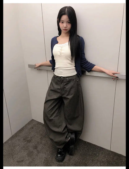 [韓國彎刀]條紋褲
