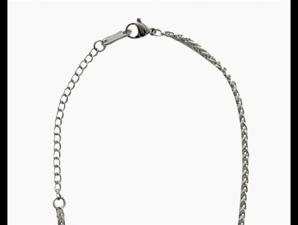 Silver surgical necklace (十字架)