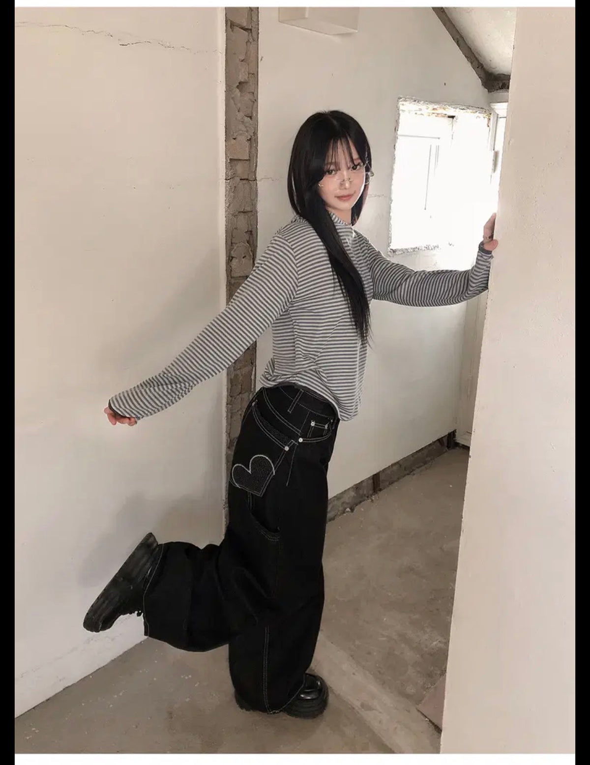 [韓國彎刀] 愛心星星車線