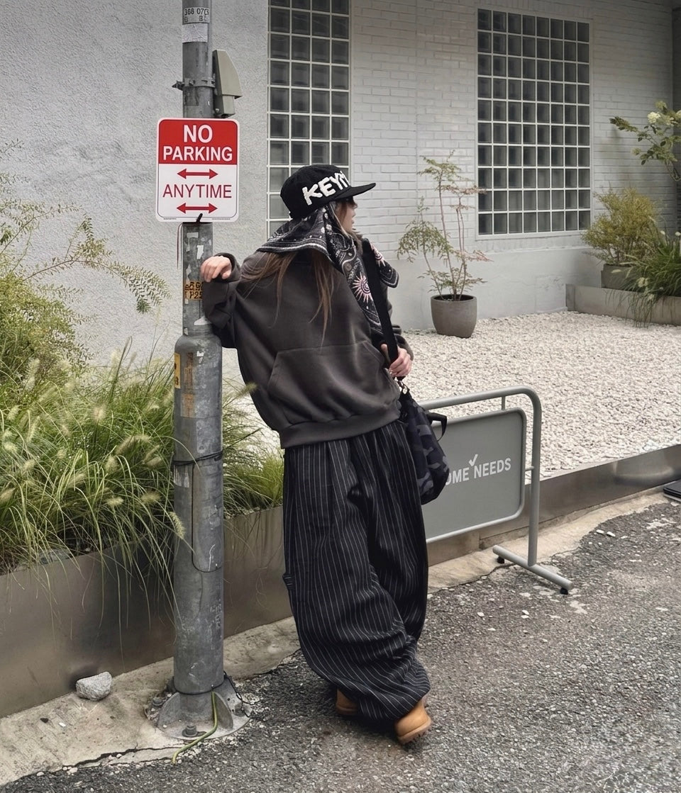 條紋 南瓜褲