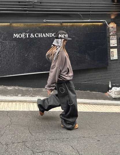 條紋 南瓜褲